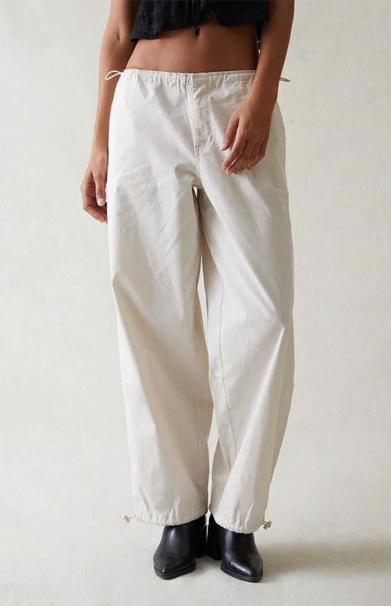 SAND PacSun Sand Low Rise Parachute Pants | OEXRKSW-12