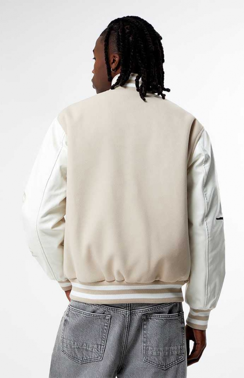 SAND PacSun Vibe With Me Varsity Jacket | APMUKNX-32