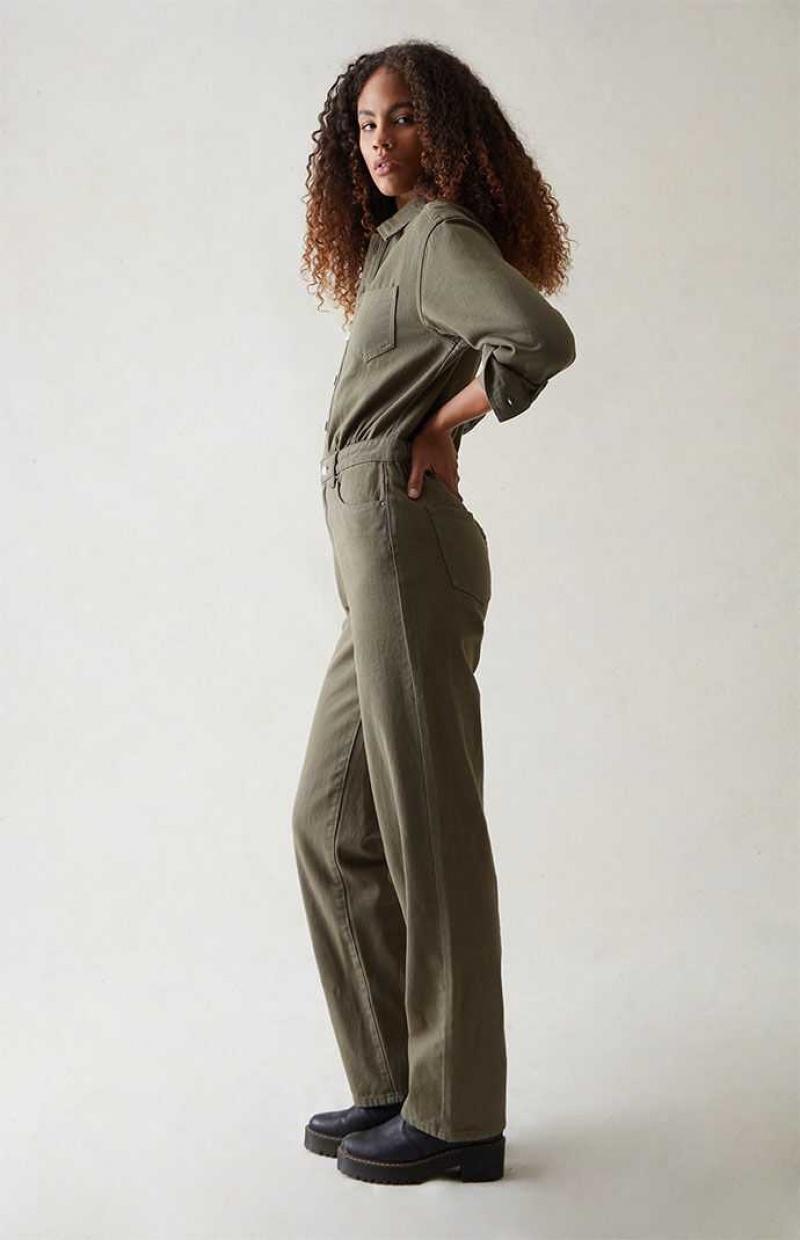 SEAWEED PacSun Seaweed Long Sleeve Jumpsuit | QEGUJKF-75