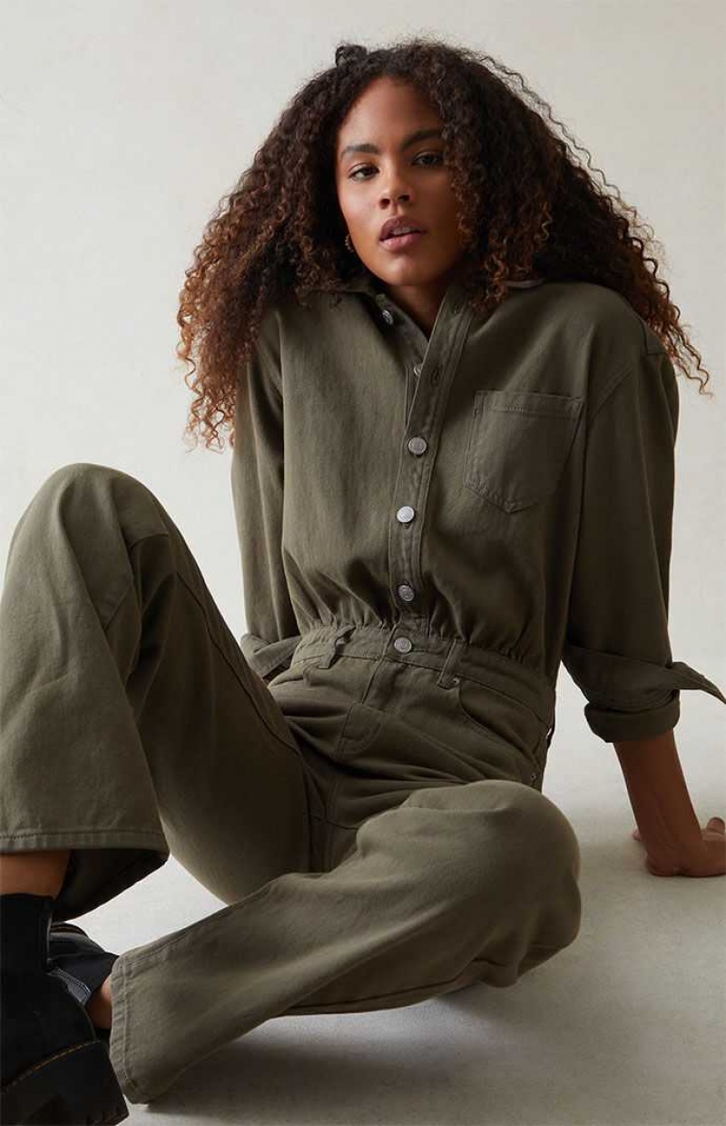 SEAWEED PacSun Seaweed Long Sleeve Jumpsuit | QEGUJKF-75