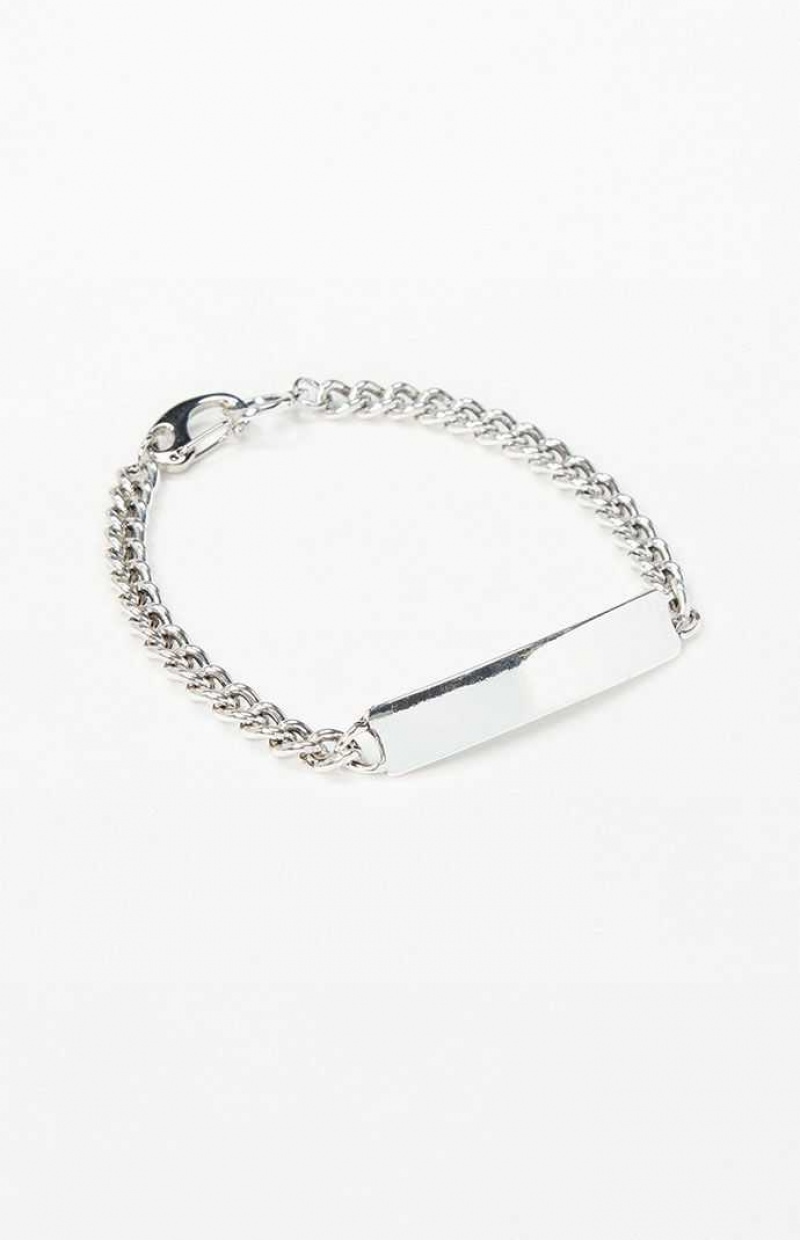 SILVER PacSun ID Bracelet | HEZDPUK-10