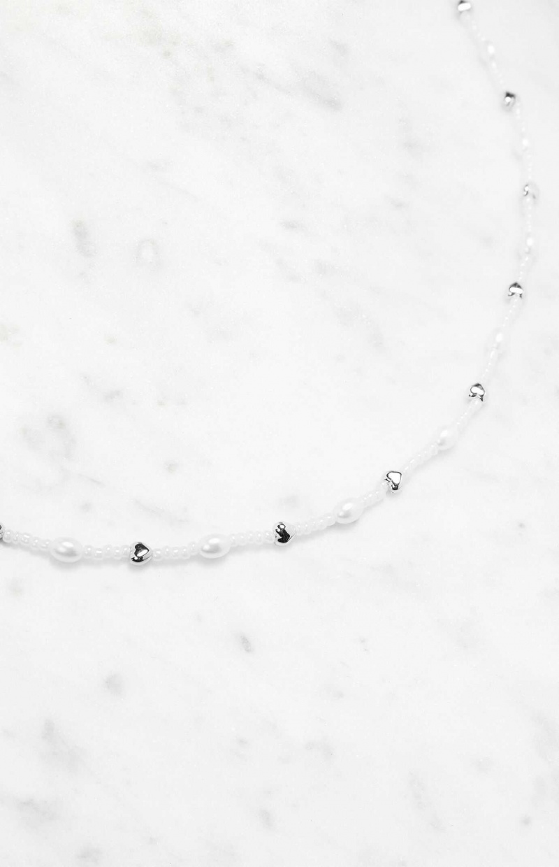 SILVER PacSun Pearl Chain Belt | MZDTUIR-90