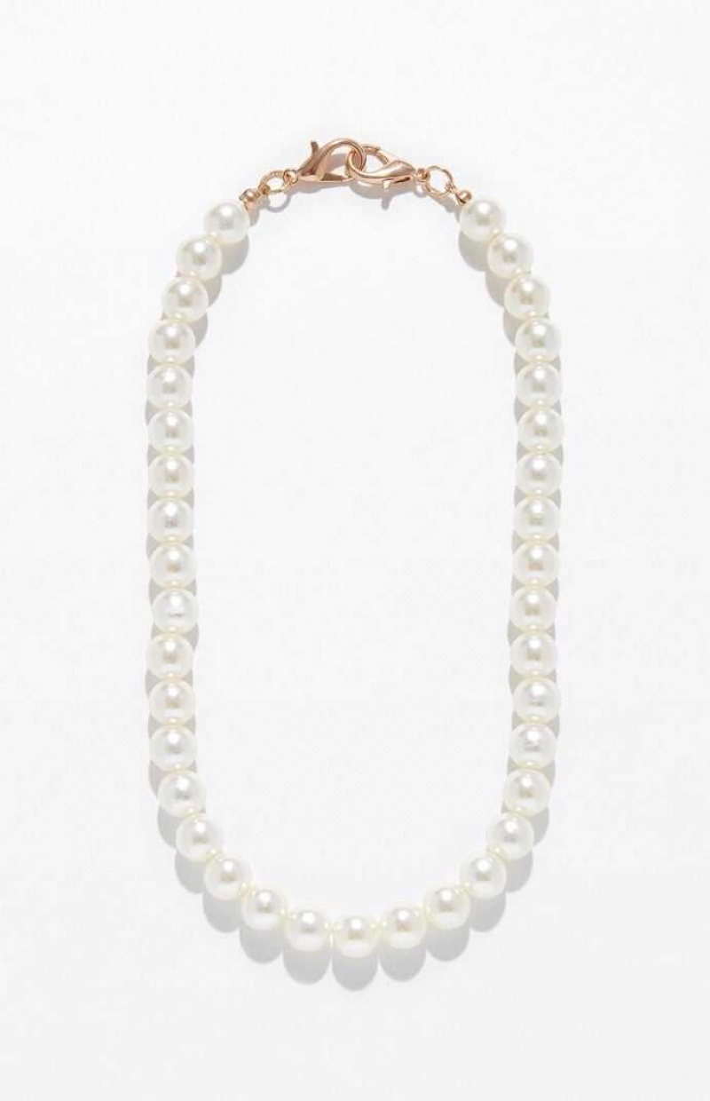 SILVER PacSun Pearl Necklace | ZCNRSID-17