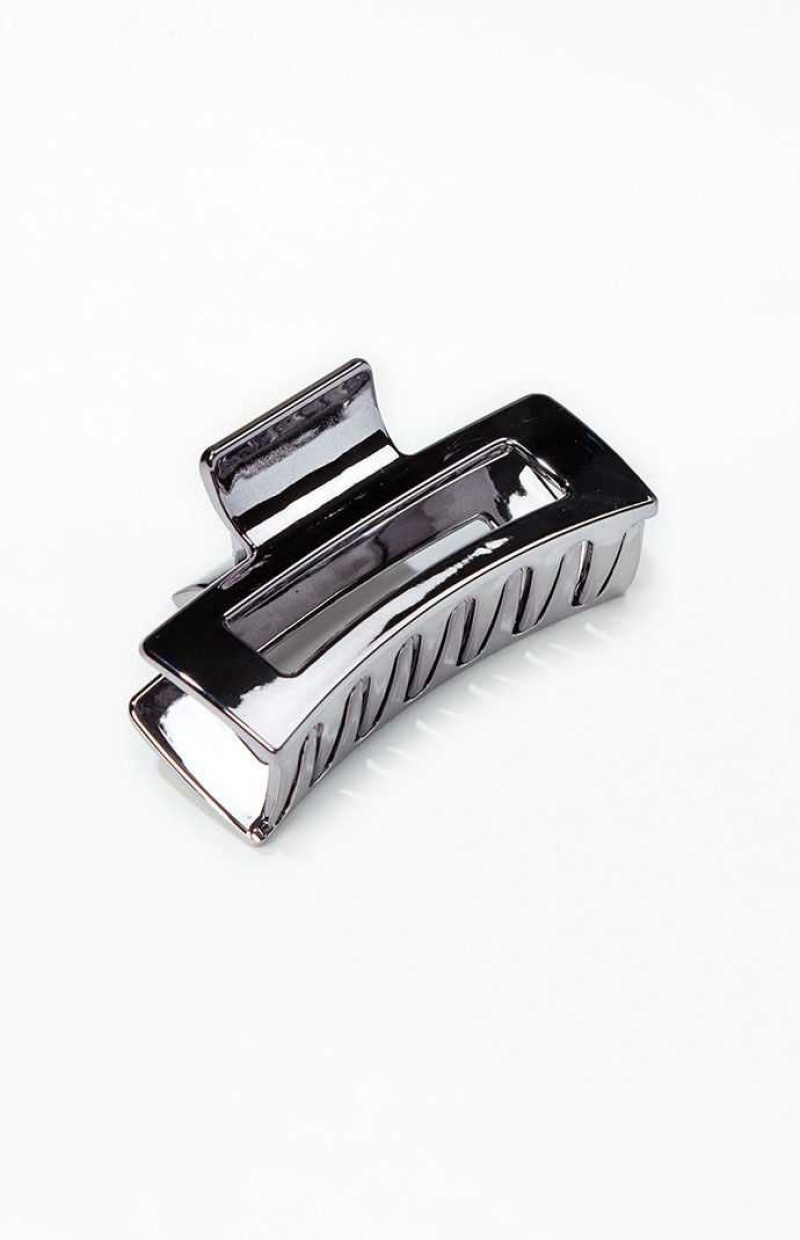 SILVER PacSun Square Metal Claw Clip | EQXJCDA-59