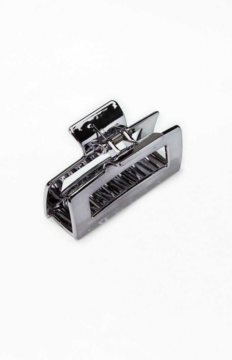 SILVER PacSun Square Metal Claw Clip | EQXJCDA-59