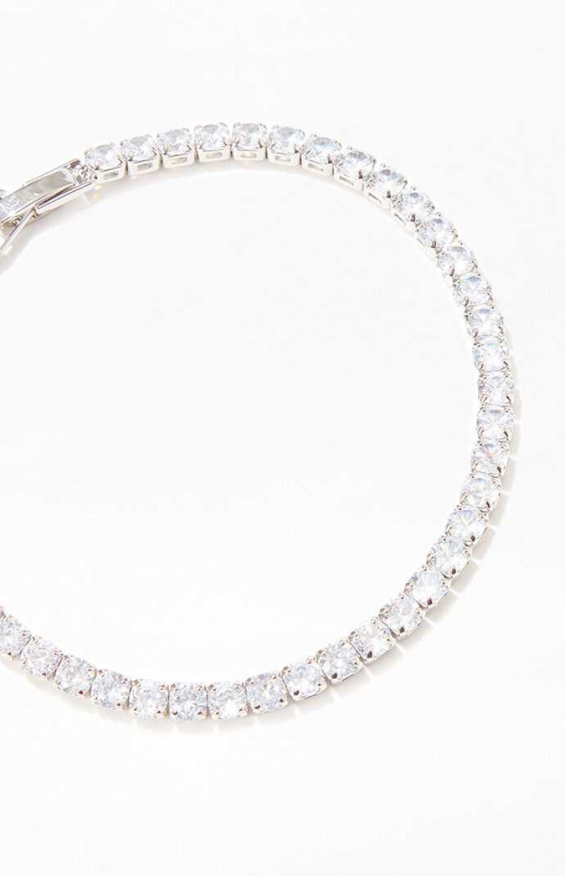 SILVER PacSun Tennis Bracelet | MGWABEF-51