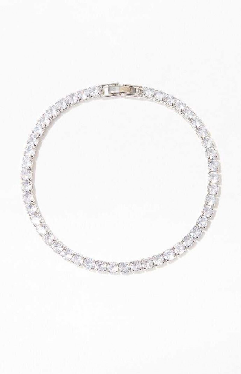 SILVER PacSun Tennis Bracelet | MGWABEF-51