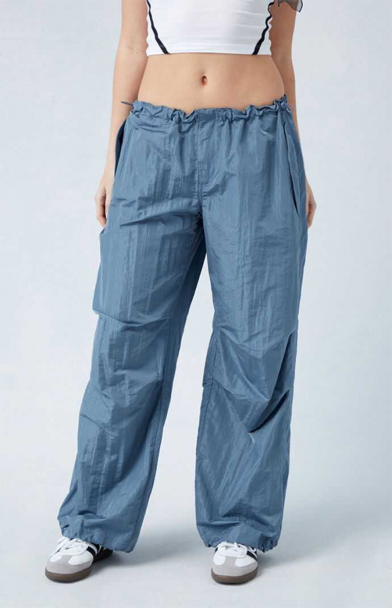 SLATE BLUE PacSun Shine Low Rise Parachute Pants | VGRQODZ-73