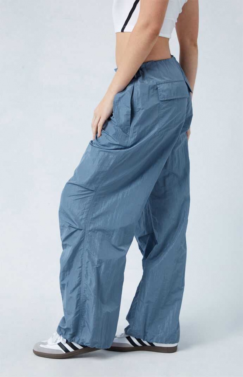 SLATE BLUE PacSun Shine Low Rise Parachute Pants | VGRQODZ-73