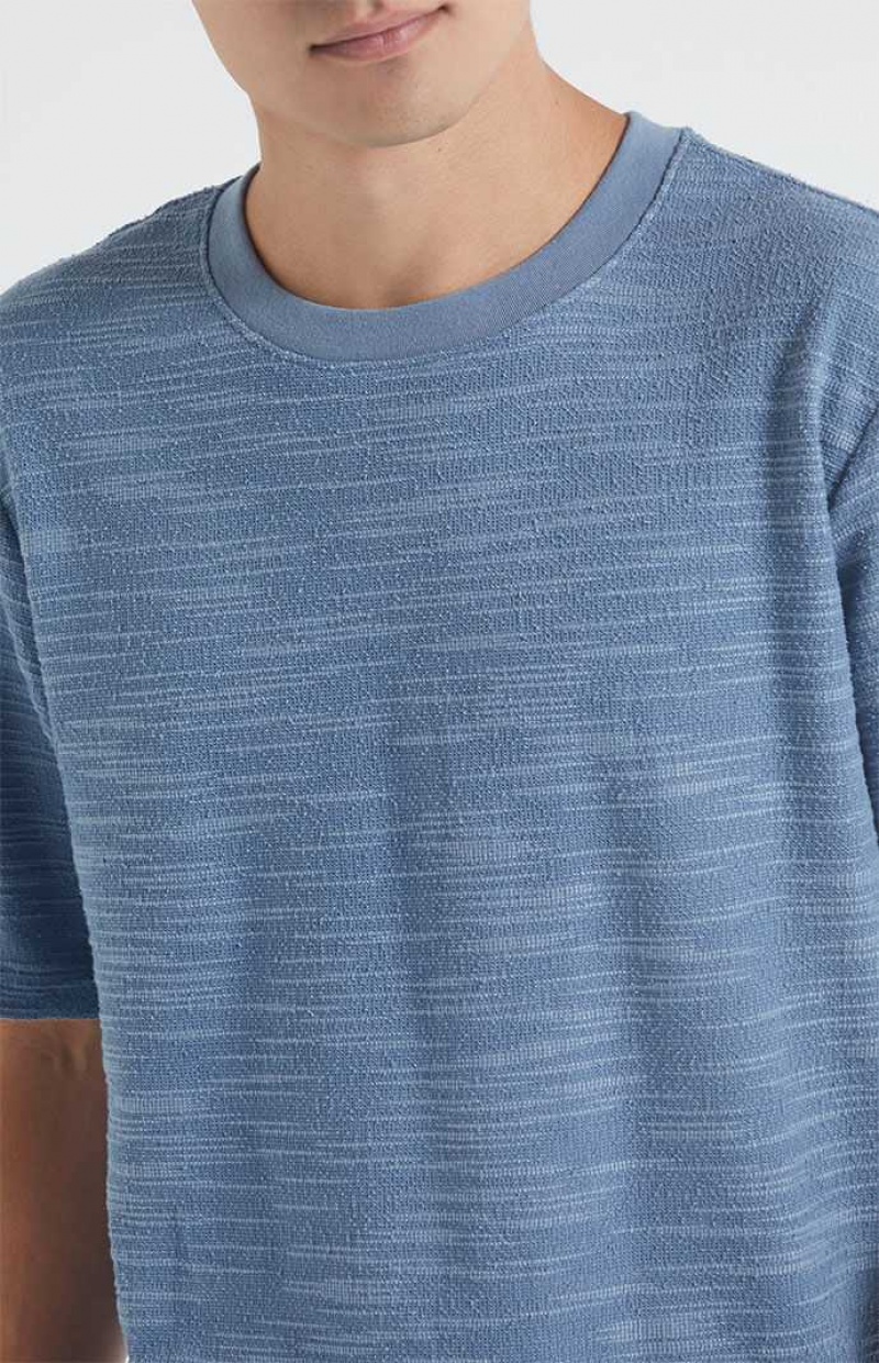 SLATE BLUE PacSun Slate Blue Scout Texture T-Shirt | LZRVYGT-43