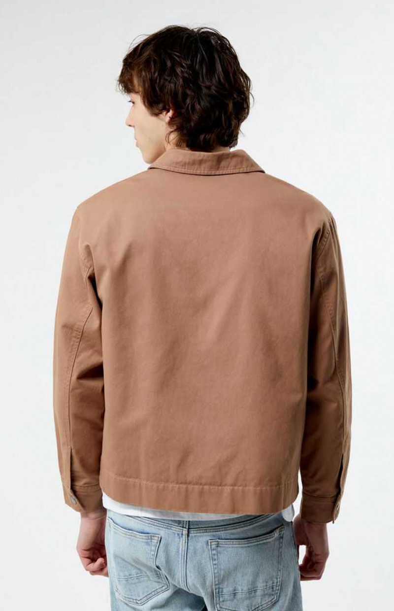 TAN PacSun Embroidery Jacket | USPREXA-38