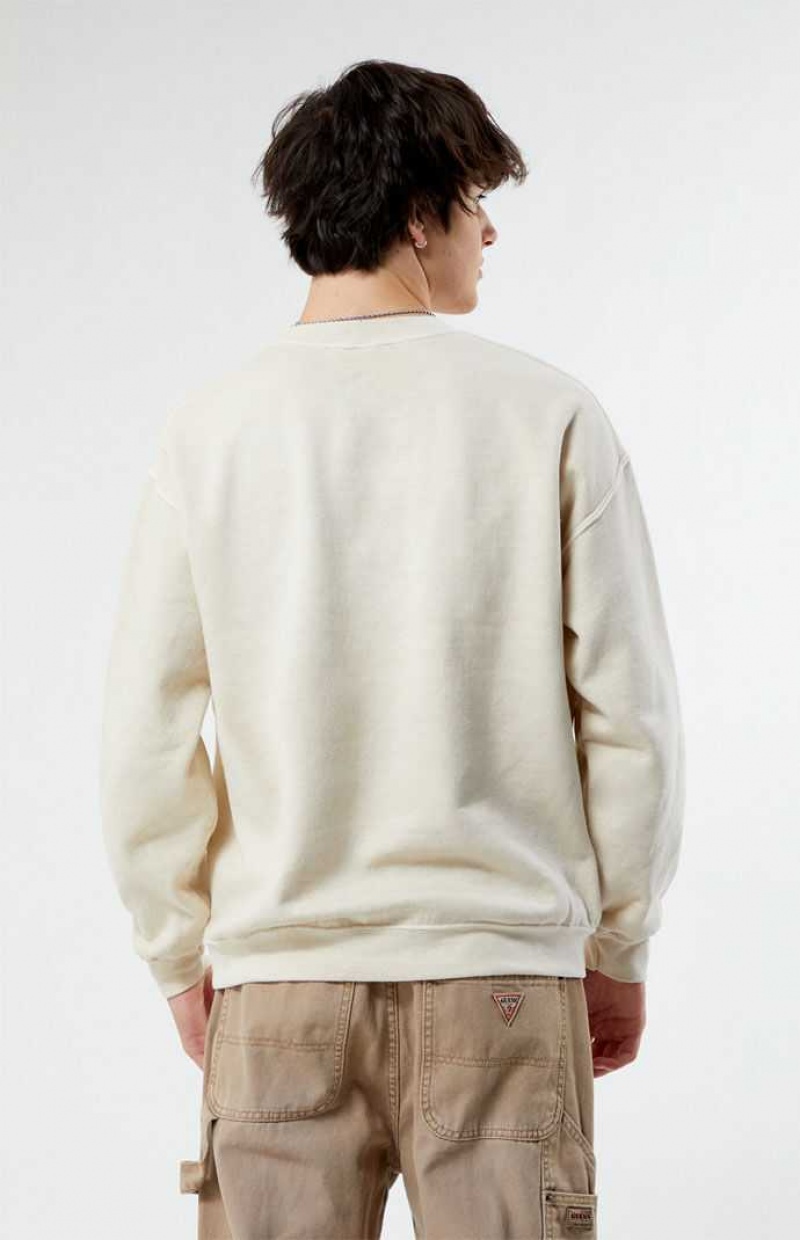 TAN PacSun Find Your Balance Crew Neck Sweatshirt | FYGCKTP-39