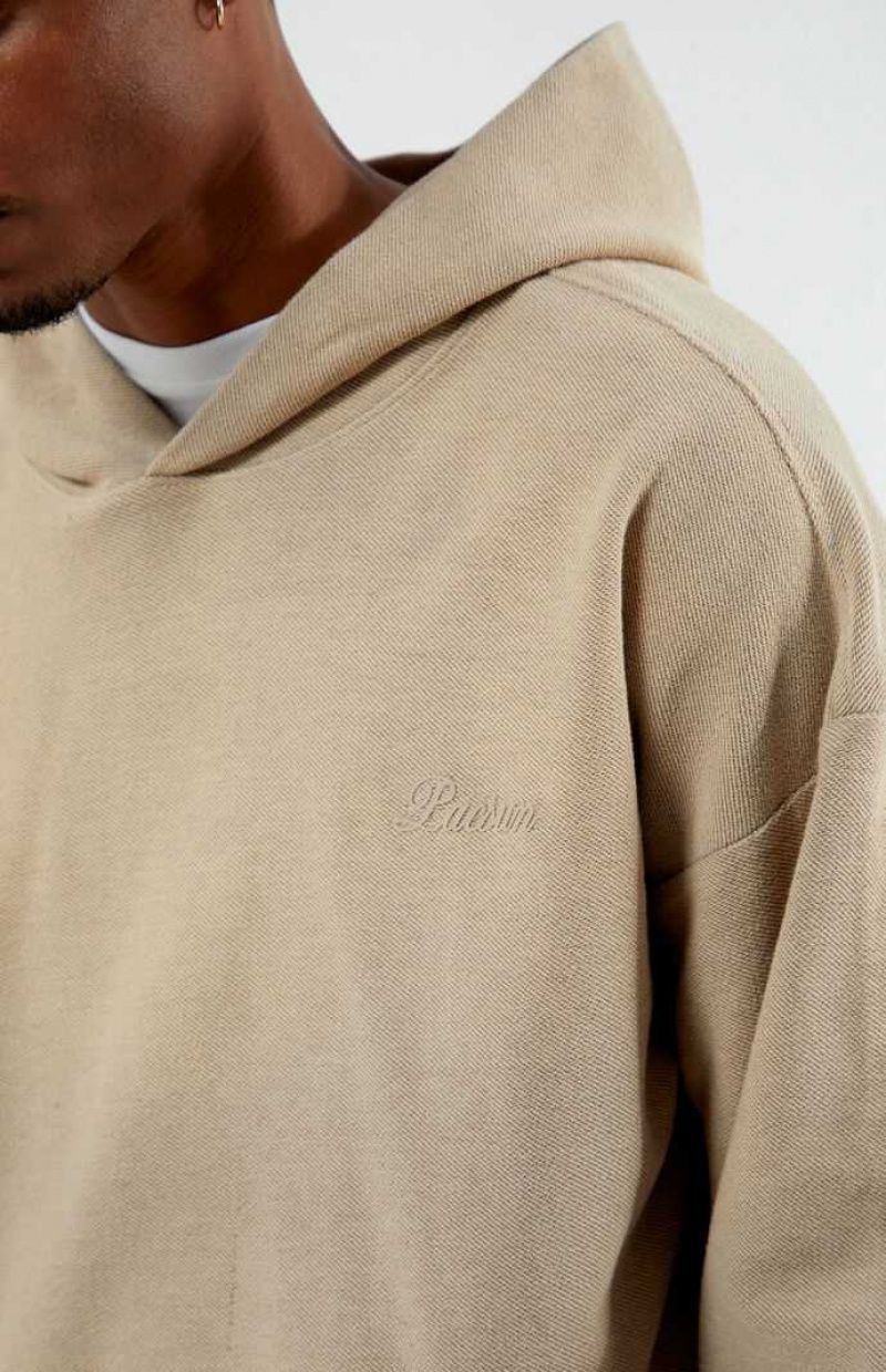 TAN PacSun Grand Pullover Hoodie | WDIFJCQ-38