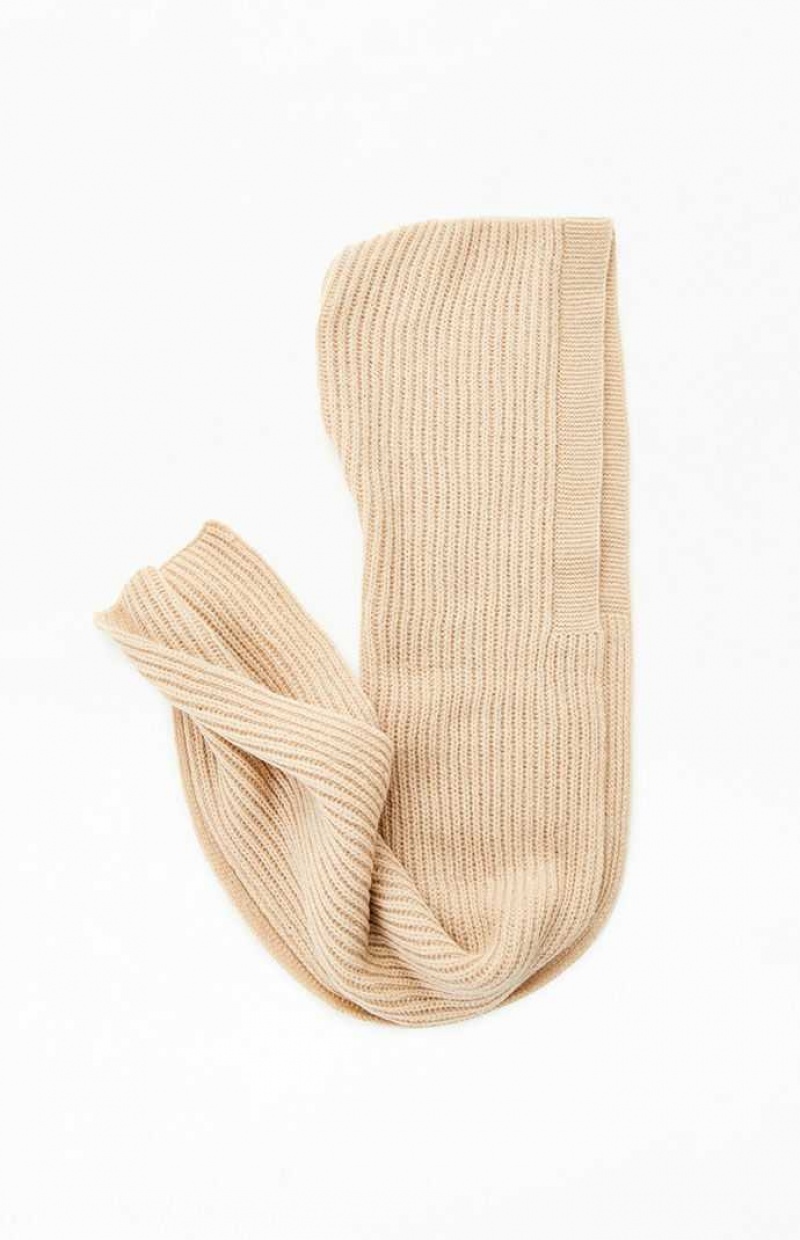 TAN PacSun Knit Scarf | RQDXKHN-85