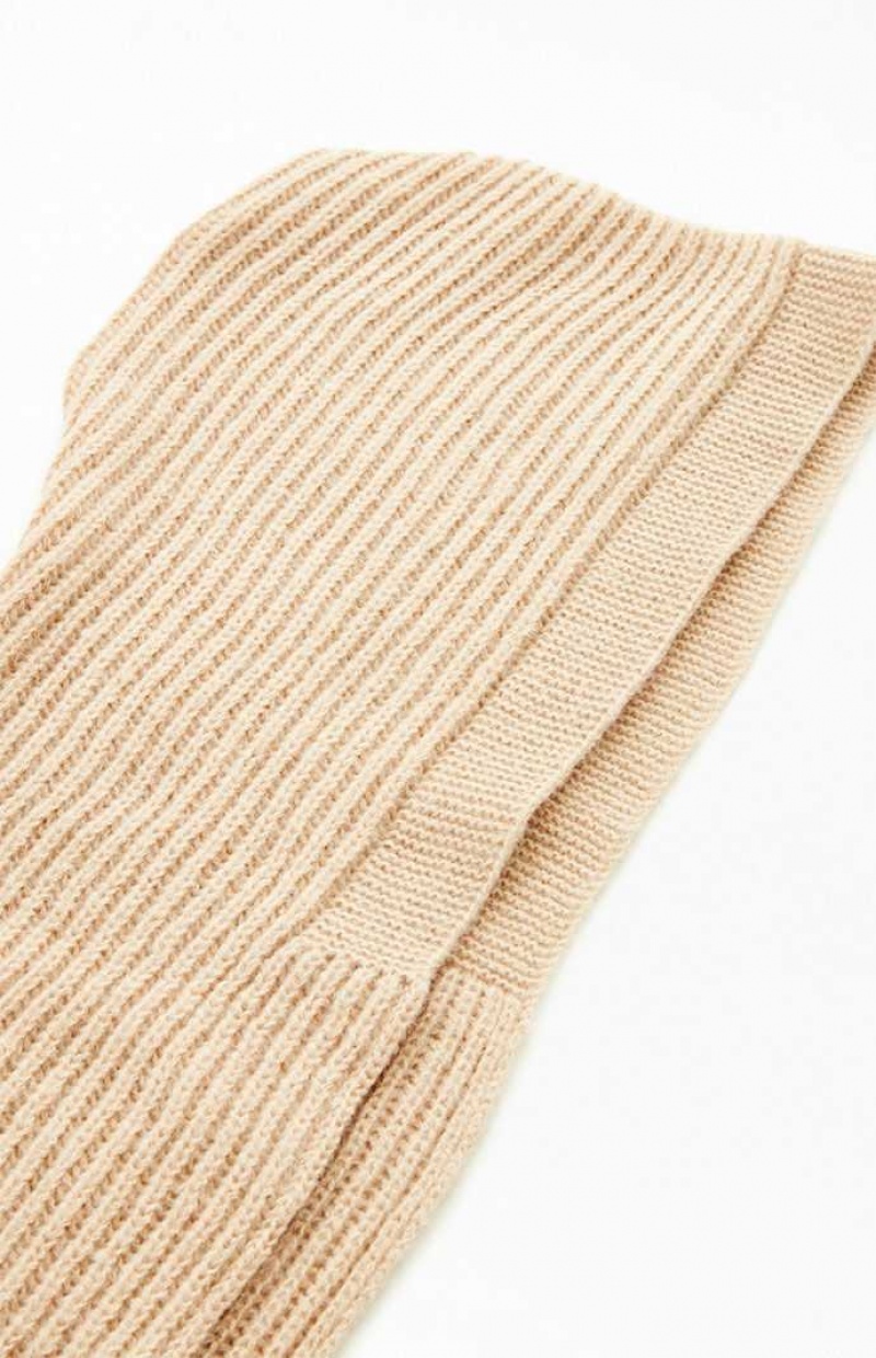 TAN PacSun Knit Scarf | RQDXKHN-85