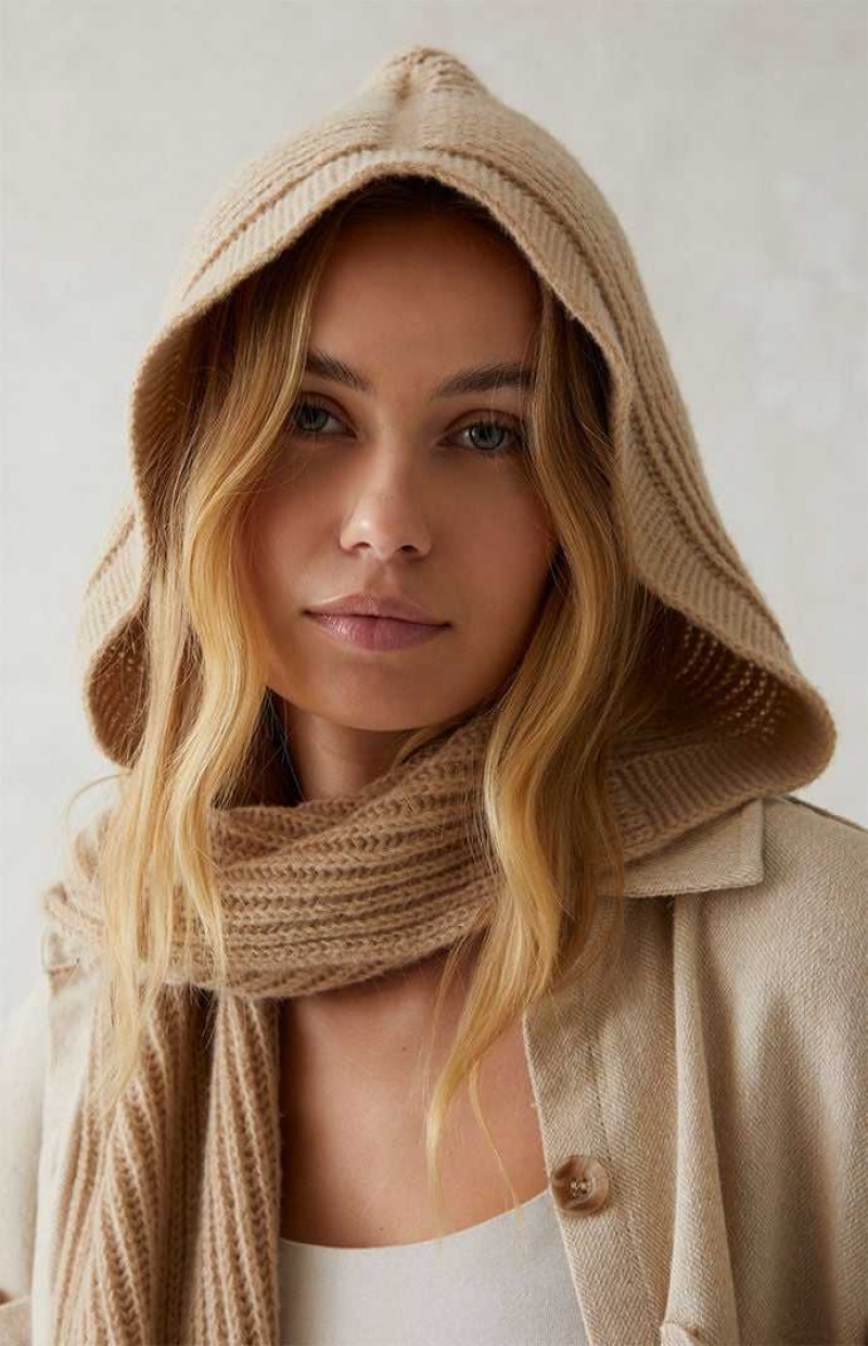 TAN PacSun Knit Scarf | RQDXKHN-85