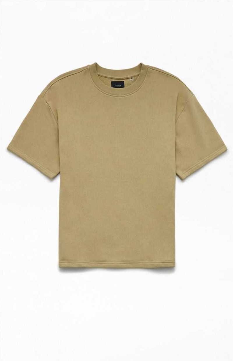 TAN PacSun Tan Dive Fleece T-Shirt | GUFTBOJ-37