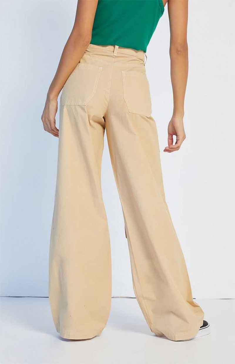 TAN PacSun Tan High Waisted Cargo Pants | YAHNQKI-24