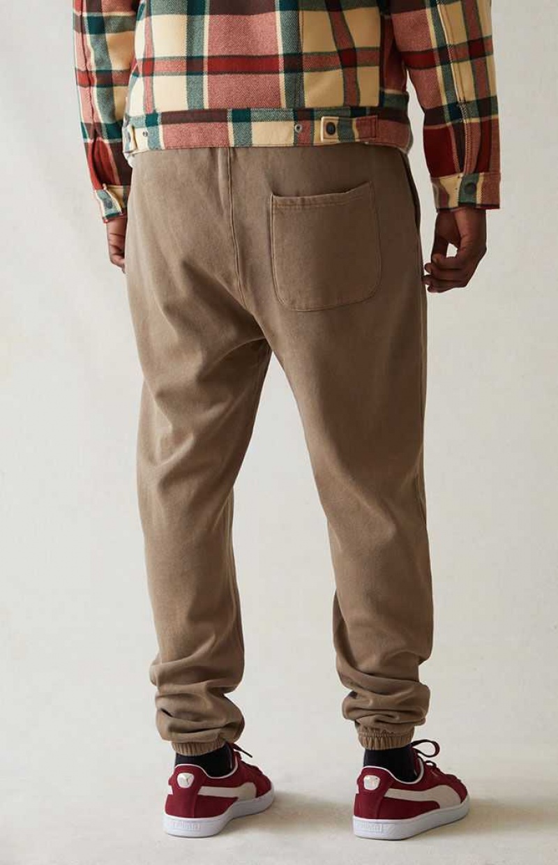 TAN PacSun Washed Tan Sweatpants | AVSWKDO-38