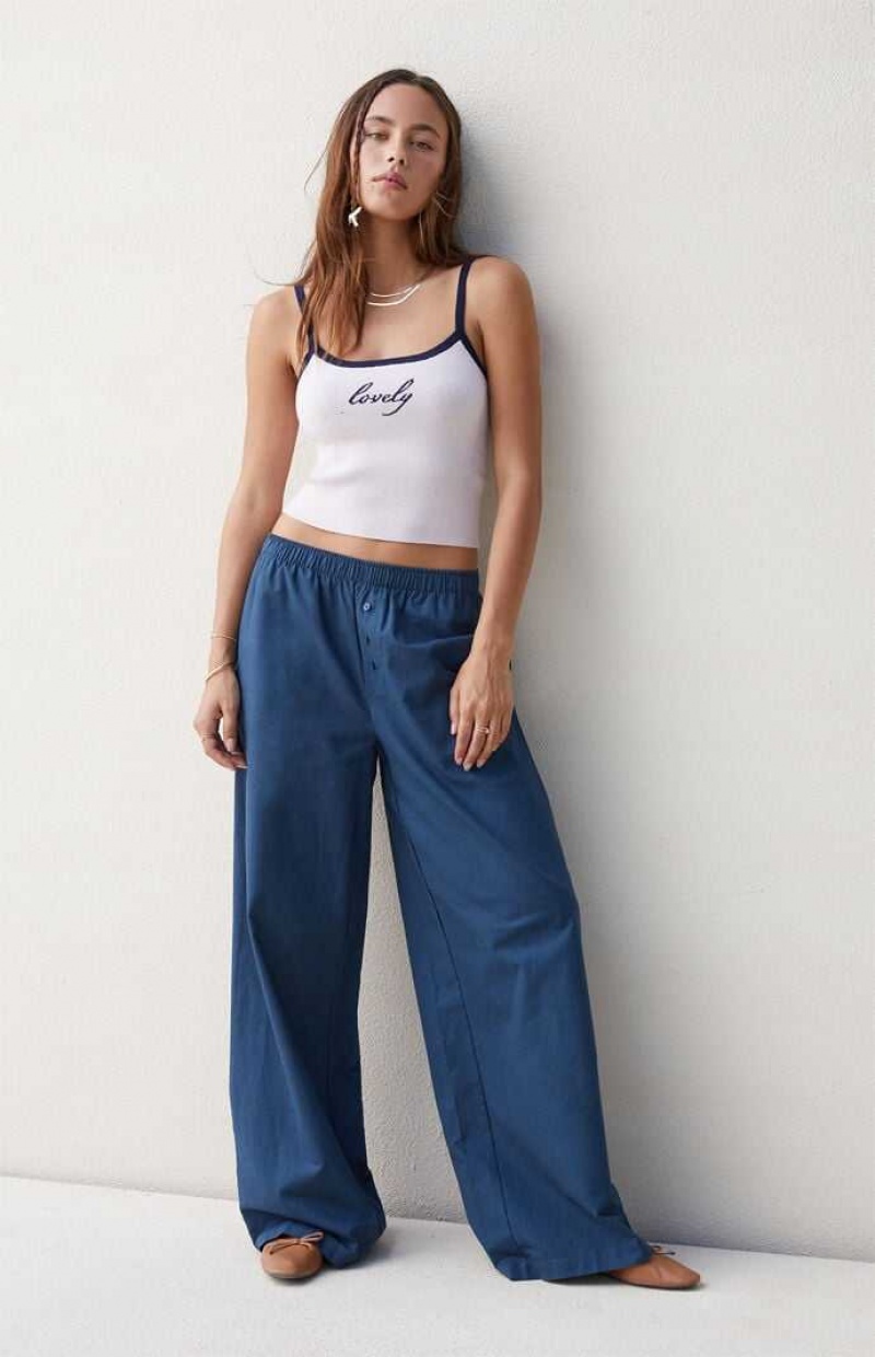 TEAL PacSun Beverly & Beck Linen Boxer Pants | MOGEWSA-20