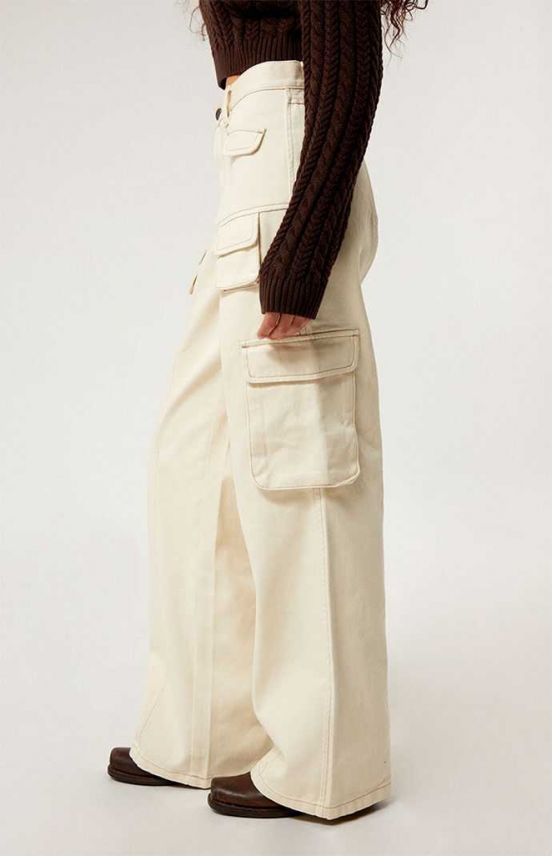 VANILLA PacSun Vanilla Mid Rise Baggy Cargo Pants | QVYKNFC-69