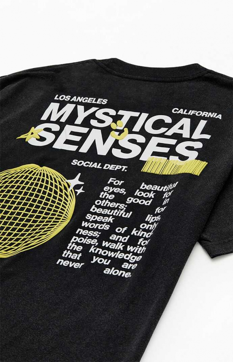 WASHED BLACK PacSun Mystical Senses Oversized T-Shirt | PEXQKLY-57