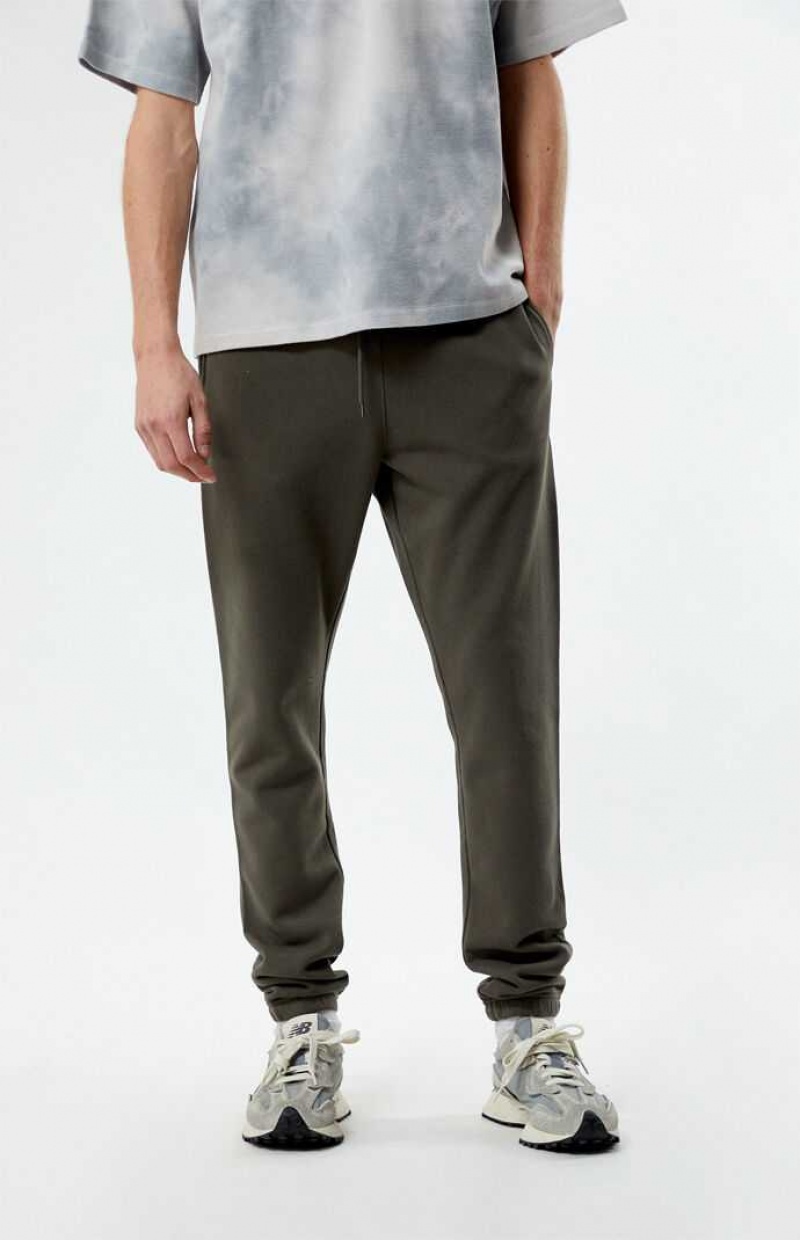 WASHED BLACK PacSun Washed Black Jogger Sweatpants | RQPHUTM-69