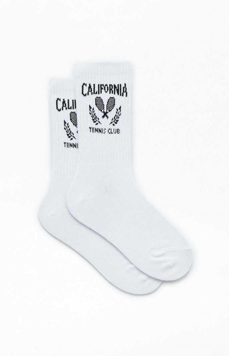 WHITE/BLACK PacSun California Tennis Club Crew Socks | ONHEADY-31