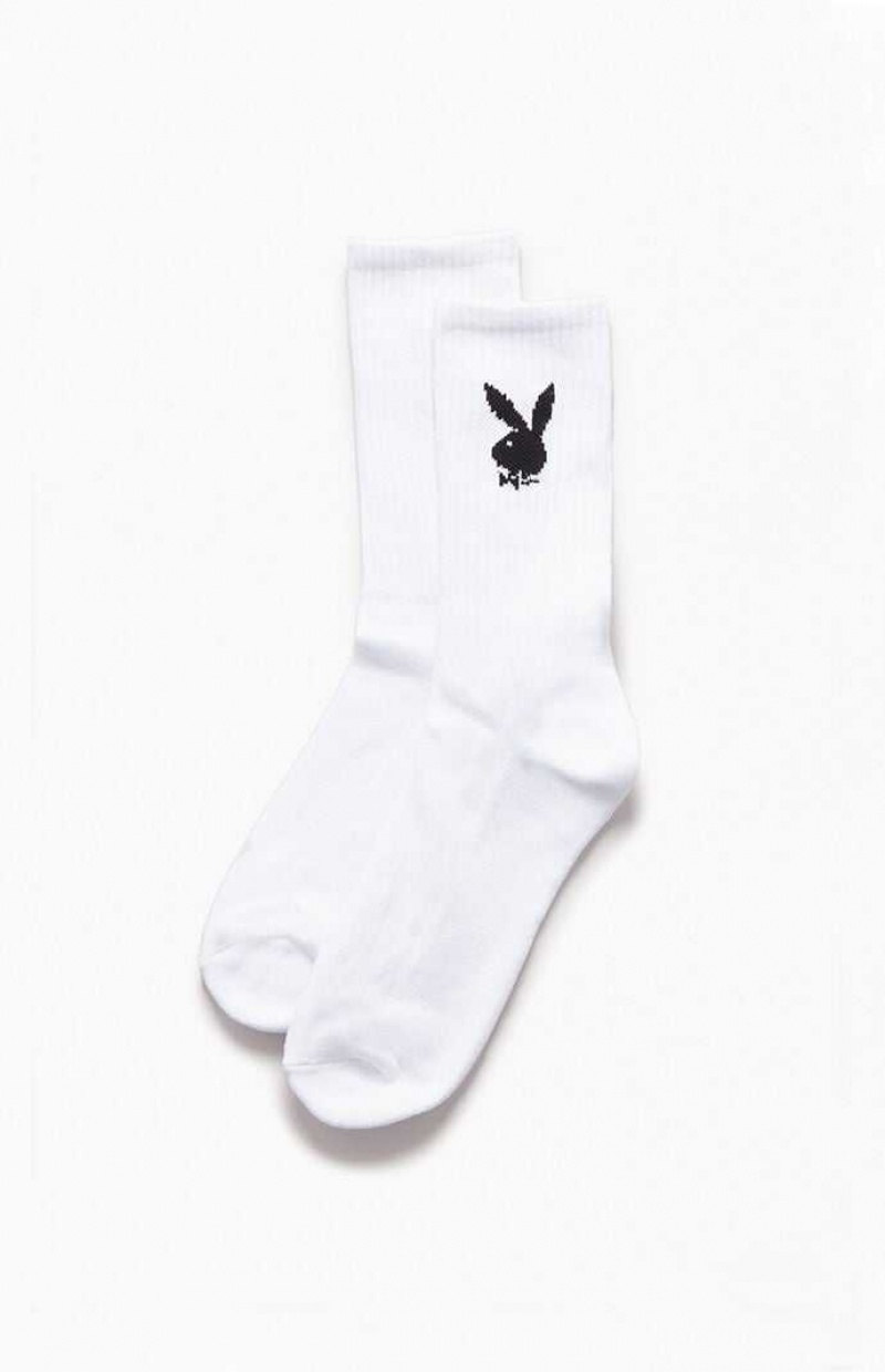 WHITE/BLACK PacSun Playboy By Crew Socks | BHVPGZY-86