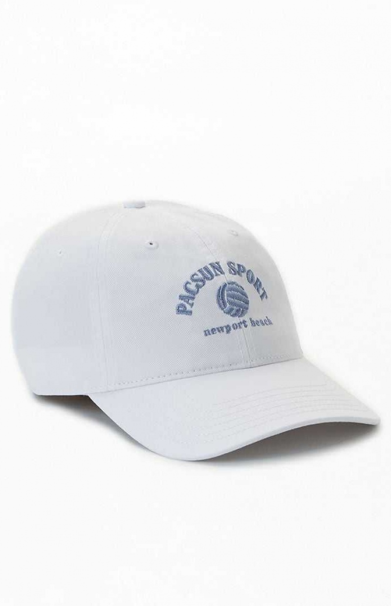 WHITE/BLUE PacSun Sport Newport Beach Dad Hat | ZDQTRKF-19