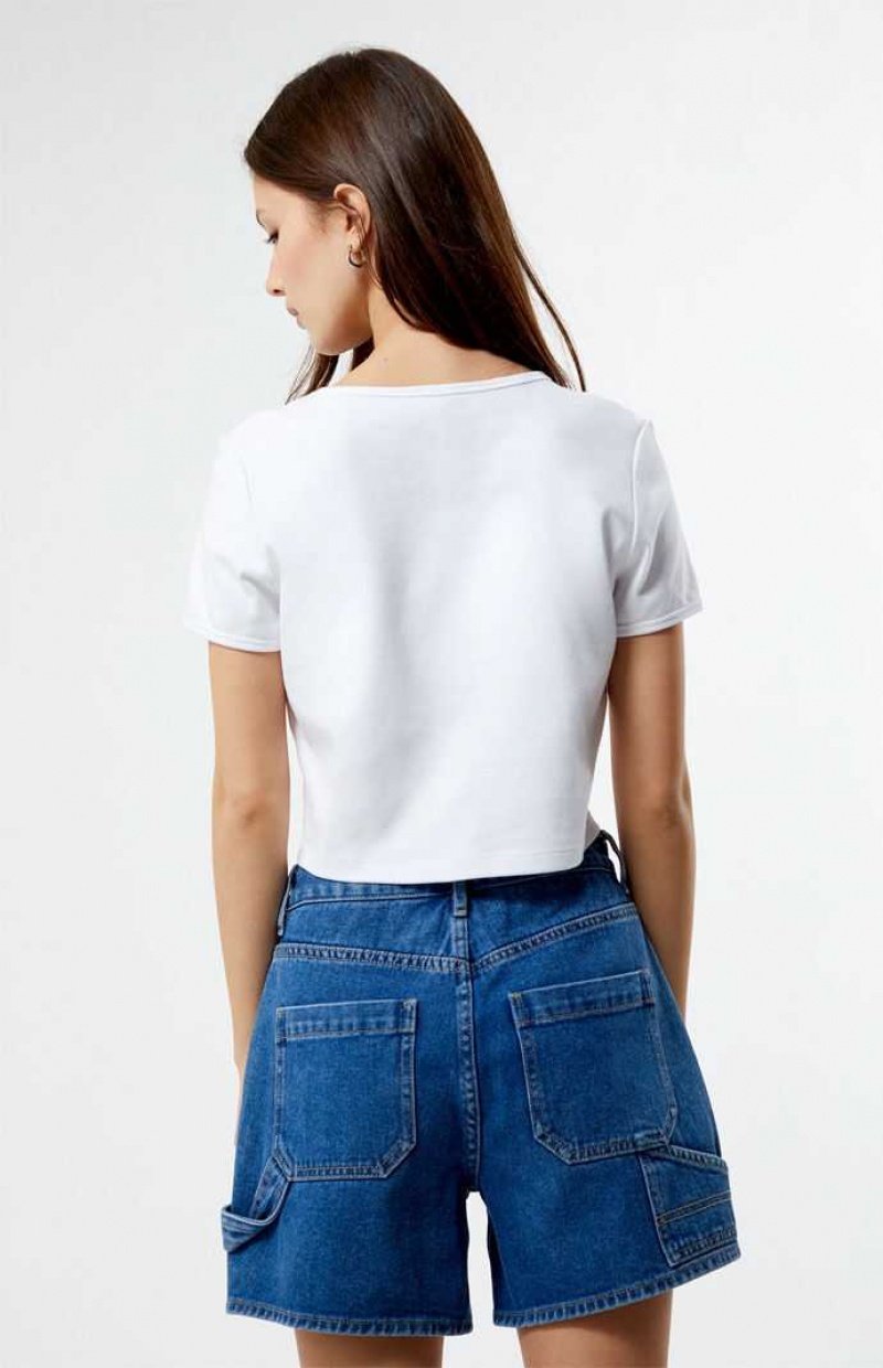 WHITE PacSun 1980 Denim T-Shirt | MDQXCPG-50