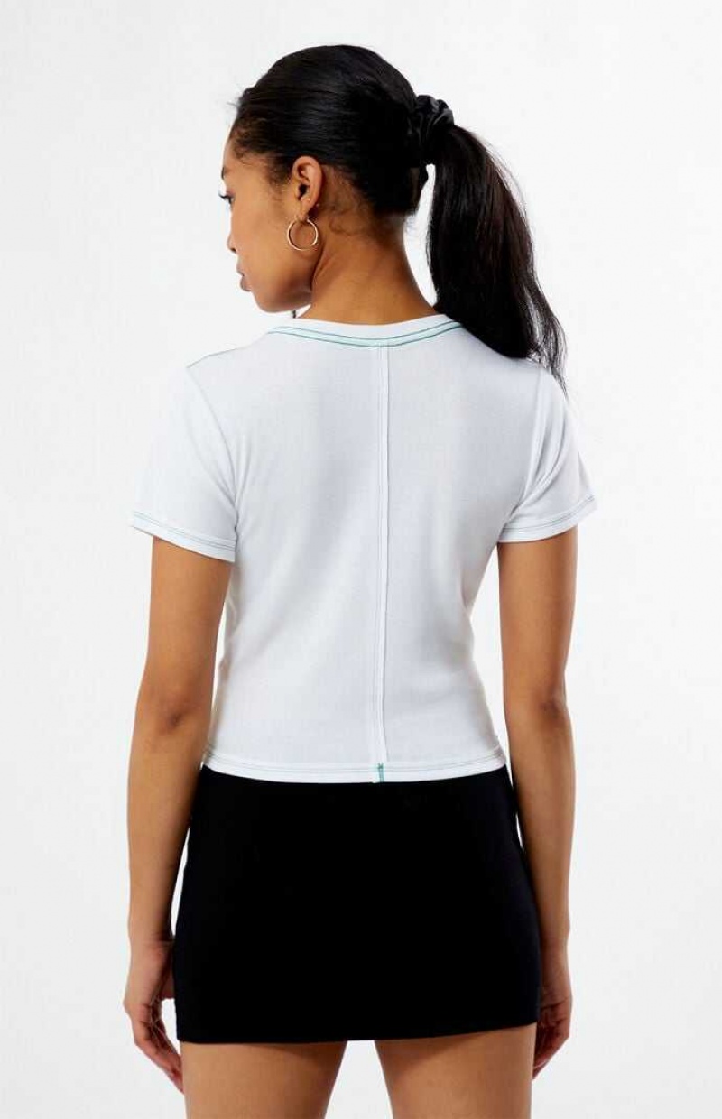 WHITE PacSun 1980 Seamed T-Shirt | WOHAJQL-20