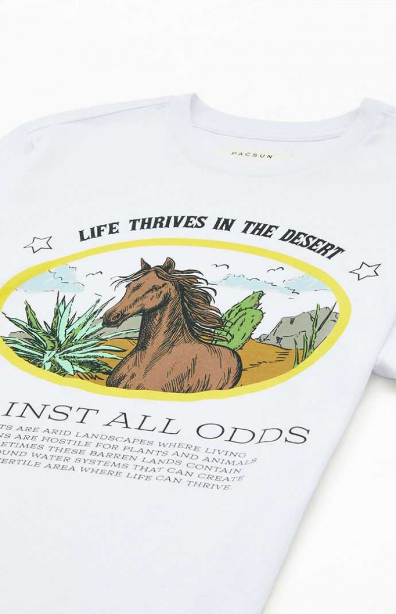 WHITE PacSun Against All Odds T-Shirt | AENTZGS-20