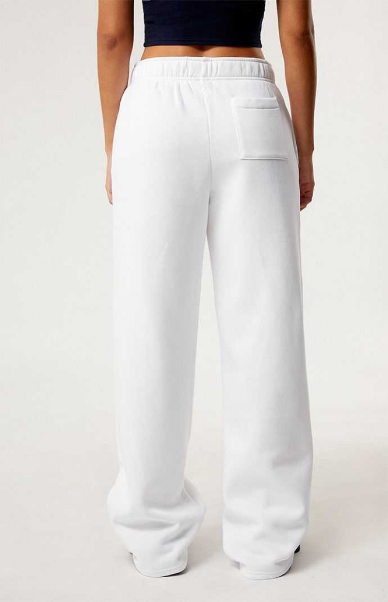 WHITE PacSun Bar Harbor Wide Leg Sweatpants | OFRZVCH-34