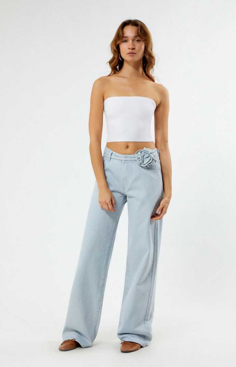 WHITE PacSun Basic Sweater Tube Top | UYNQZXO-52