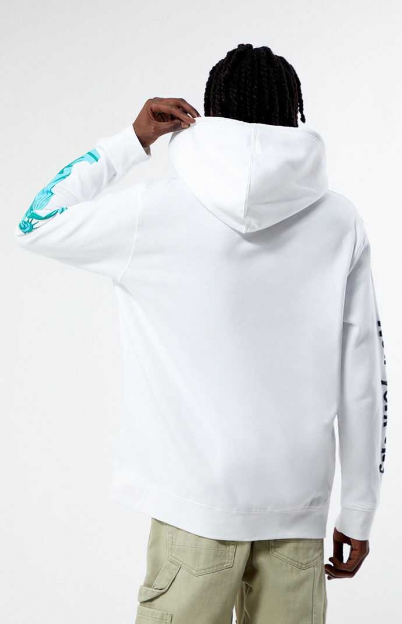 WHITE PacSun Big Apple Puff Hoodie | HQZXGVJ-31