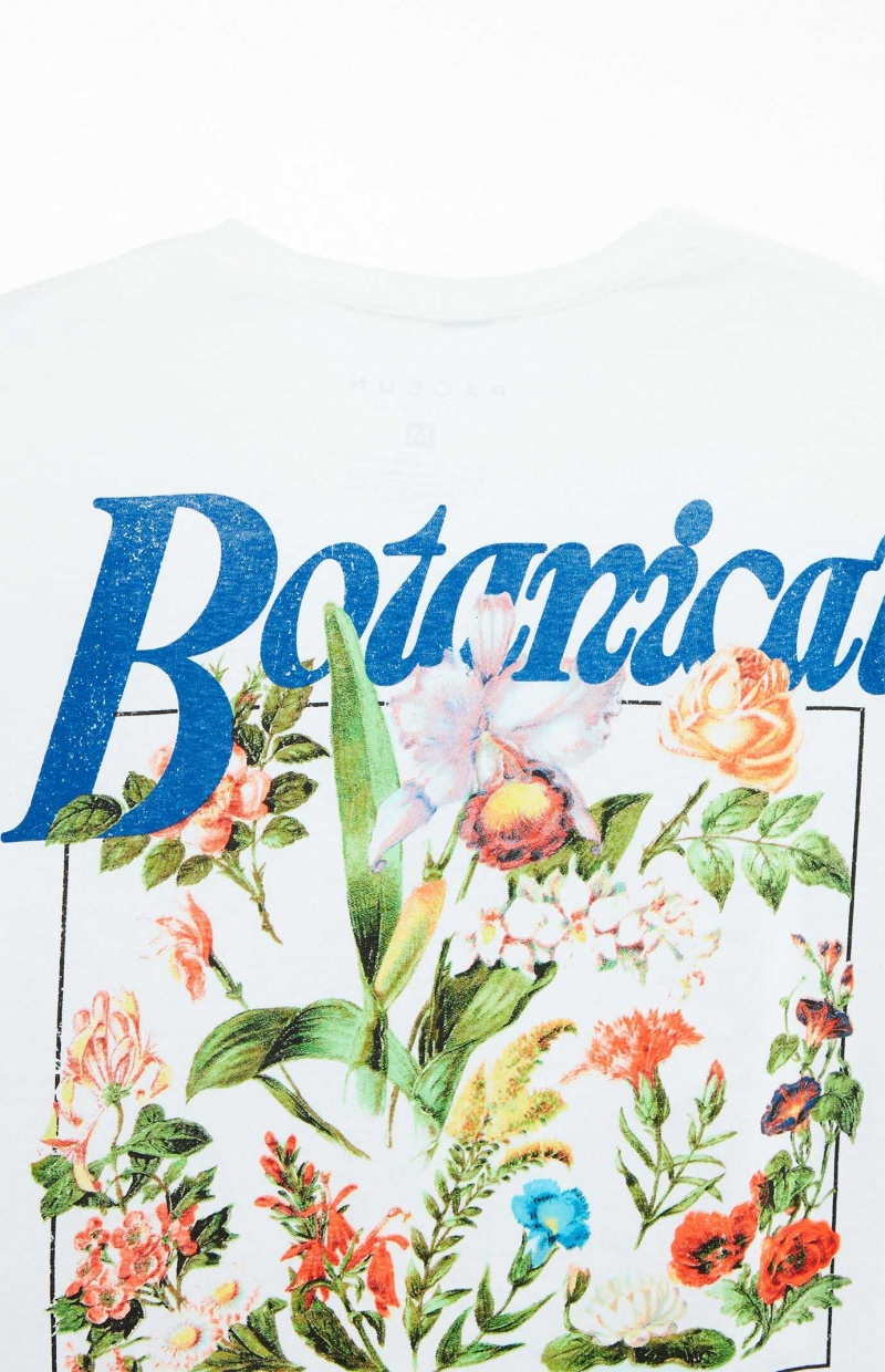 WHITE PacSun Botanical Awakening T-Shirt | VMHXGBQ-69