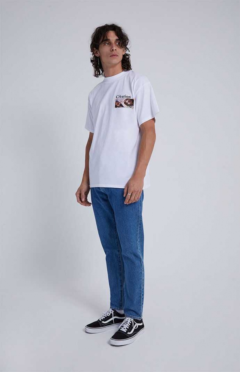 WHITE PacSun Creation Oversized T-Shirt | YFXZKPA-38