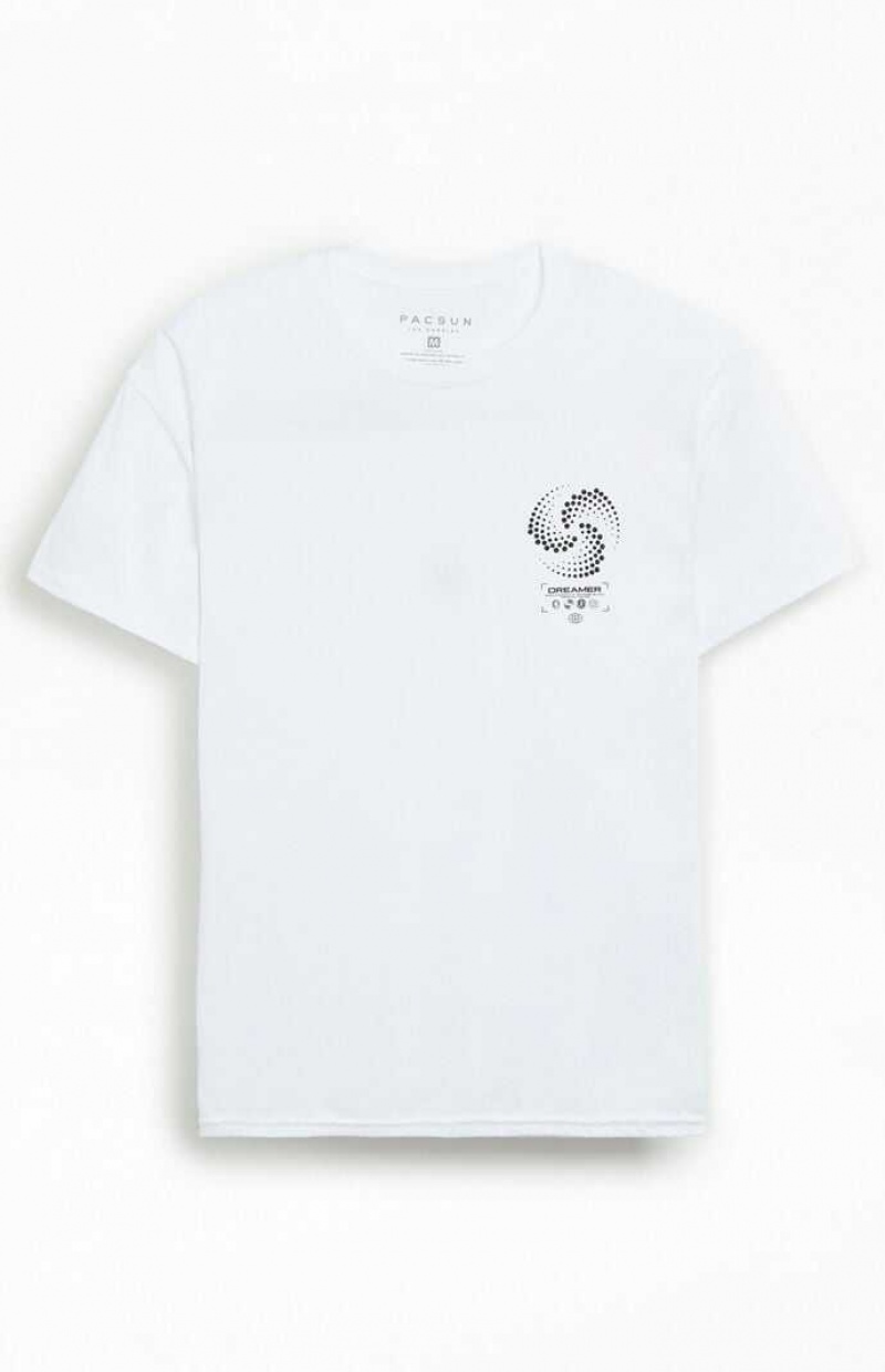 WHITE PacSun Dreamer T-Shirt | NCKIGHE-59