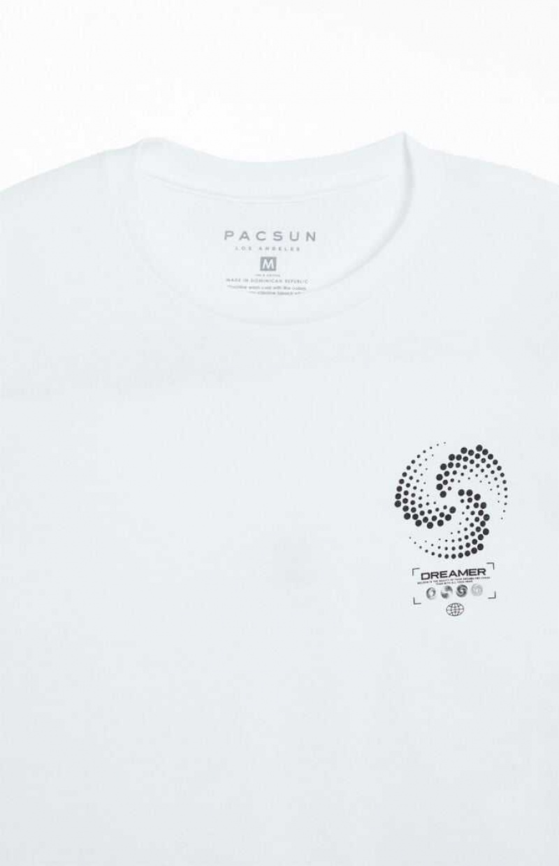 WHITE PacSun Dreamer T-Shirt | NCKIGHE-59