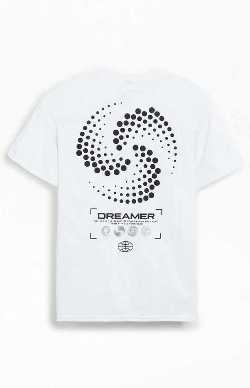 WHITE PacSun Dreamer T-Shirt | NCKIGHE-59