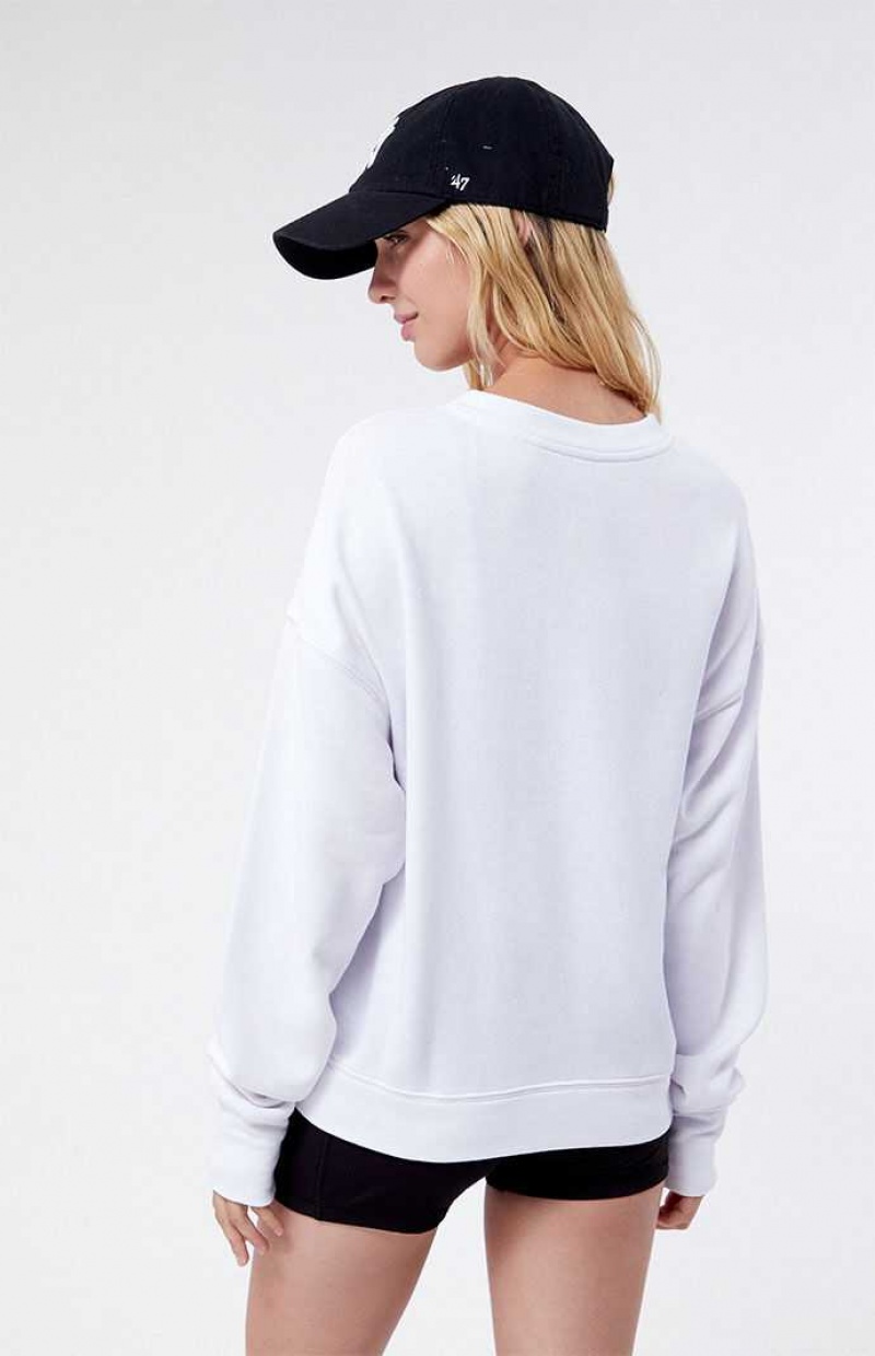 WHITE PacSun Fireside Easy Henley Sweatshirt | DQGHJIS-57