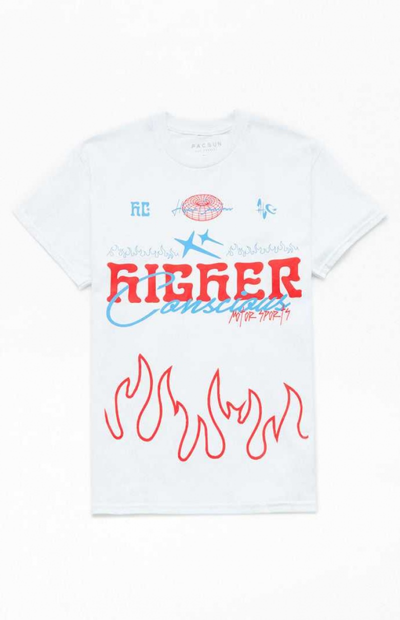 WHITE PacSun Higher Conscious T-Shirt | UWQXFBV-54