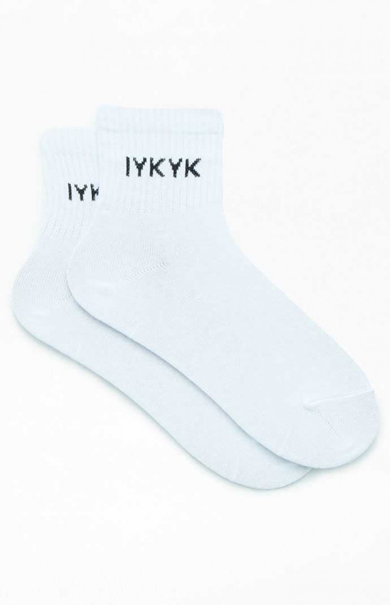 WHITE PacSun IYKYK Quarter Socks | NRQUHBA-62