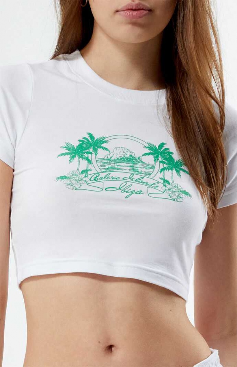 WHITE PacSun Ibiza Island Baby T-Shirt | BQLMEVK-29