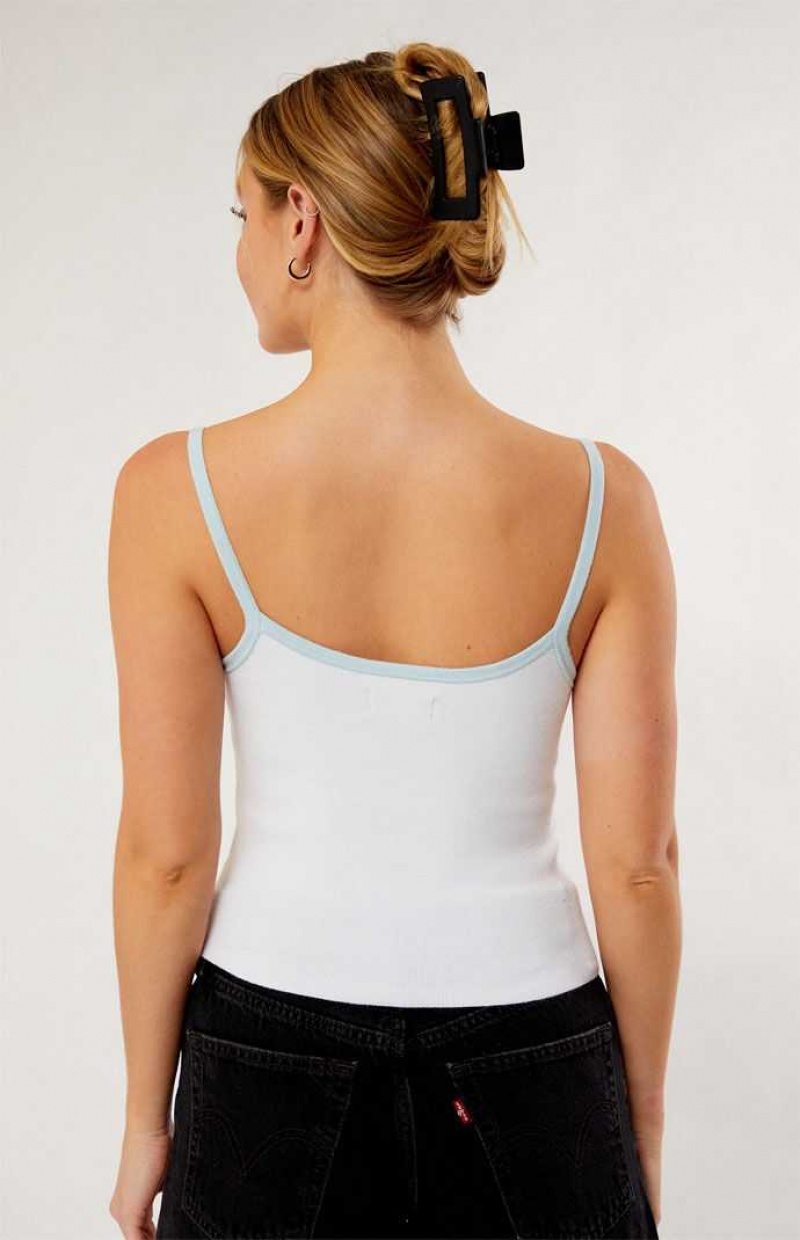 WHITE PacSun Jennifer Sweater Tank Top | OGPMRTQ-30