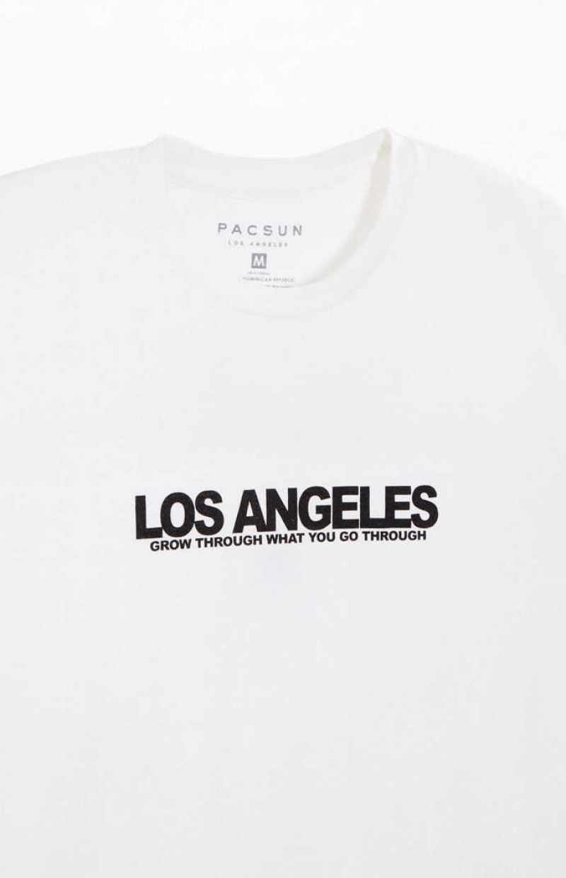 WHITE PacSun LA Skull T-Shirt | TQMLNBA-24