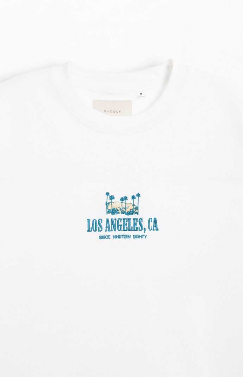 WHITE PacSun Los Angeles Oversized Terry T-Shirt | JPKXSEA-18