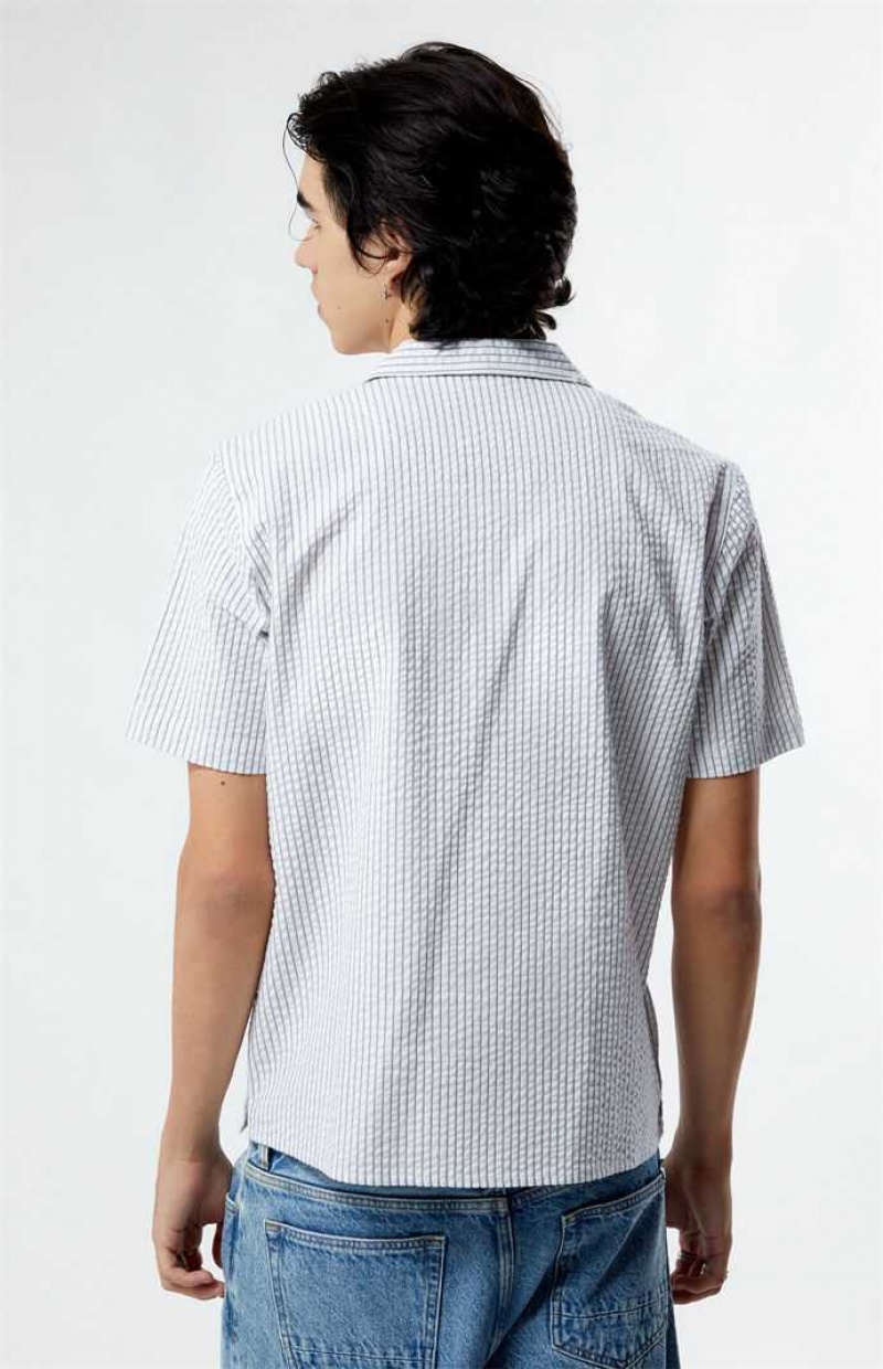 WHITE PacSun Mechanic Camp Shirt | FKMTGLC-01