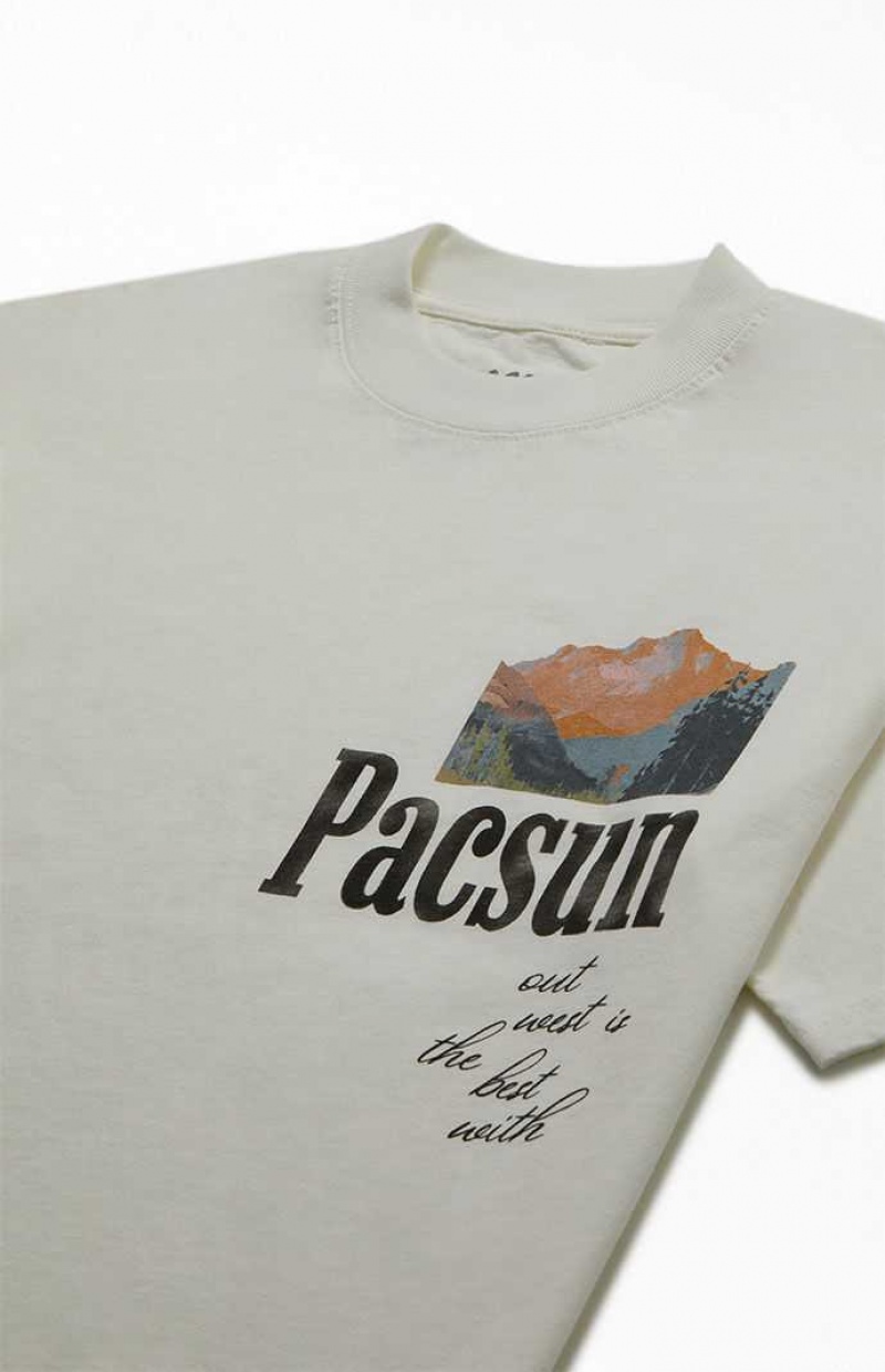 WHITE PacSun Out West T-Shirt | XQATLNI-61